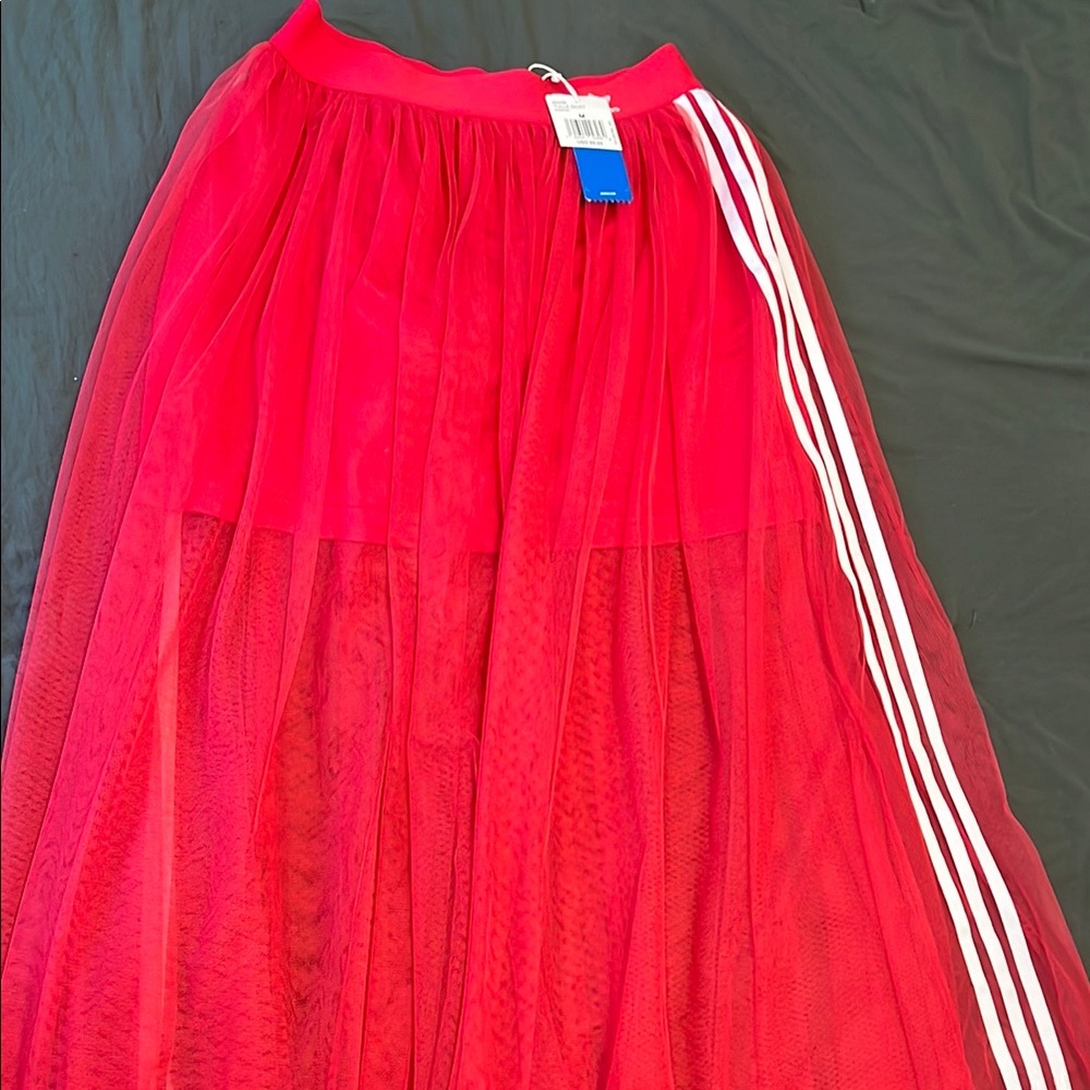 Hot pink Tulle Skirt with Stripe Detail